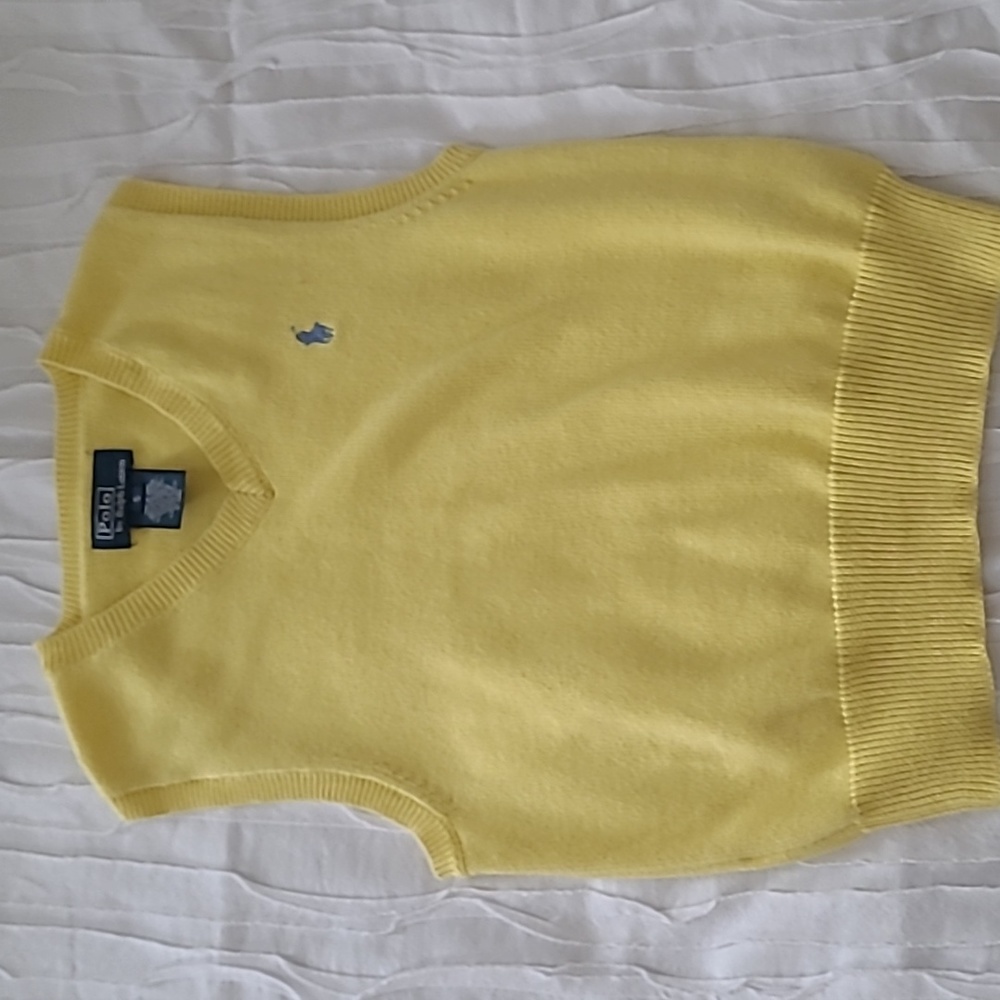 Boys Polo Yellow Sweater Vest